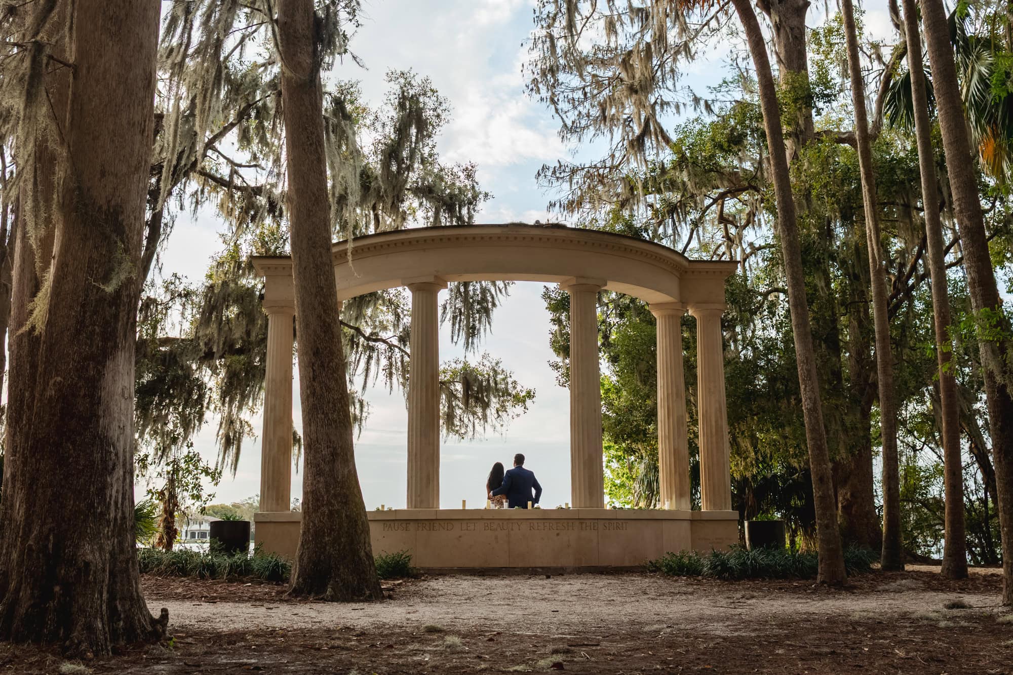kraft Azalea Garden couple looking at the lake at