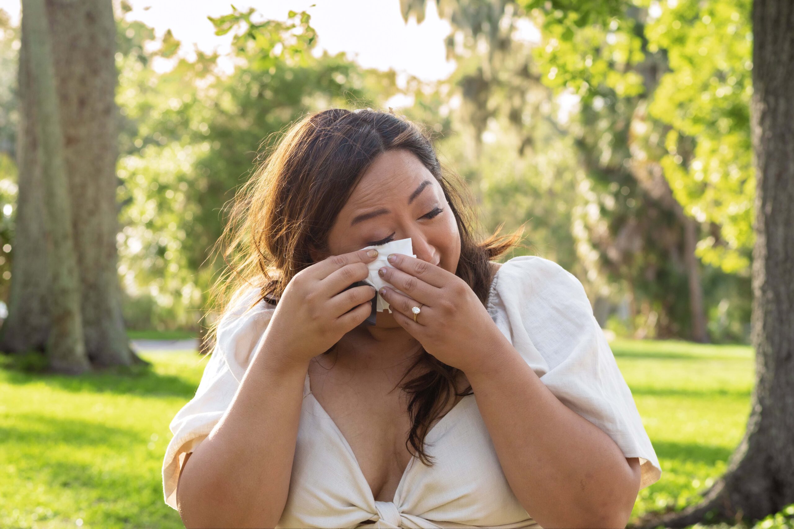 bride crying at in her wedding philippe park